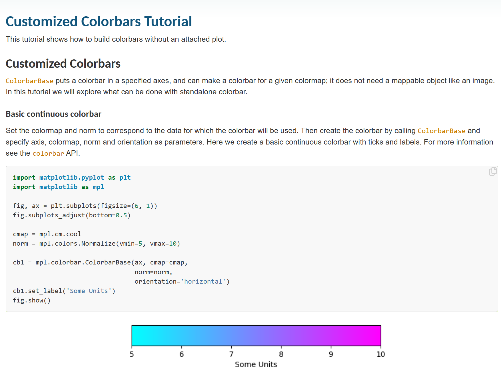 Matplotlib colormap customization