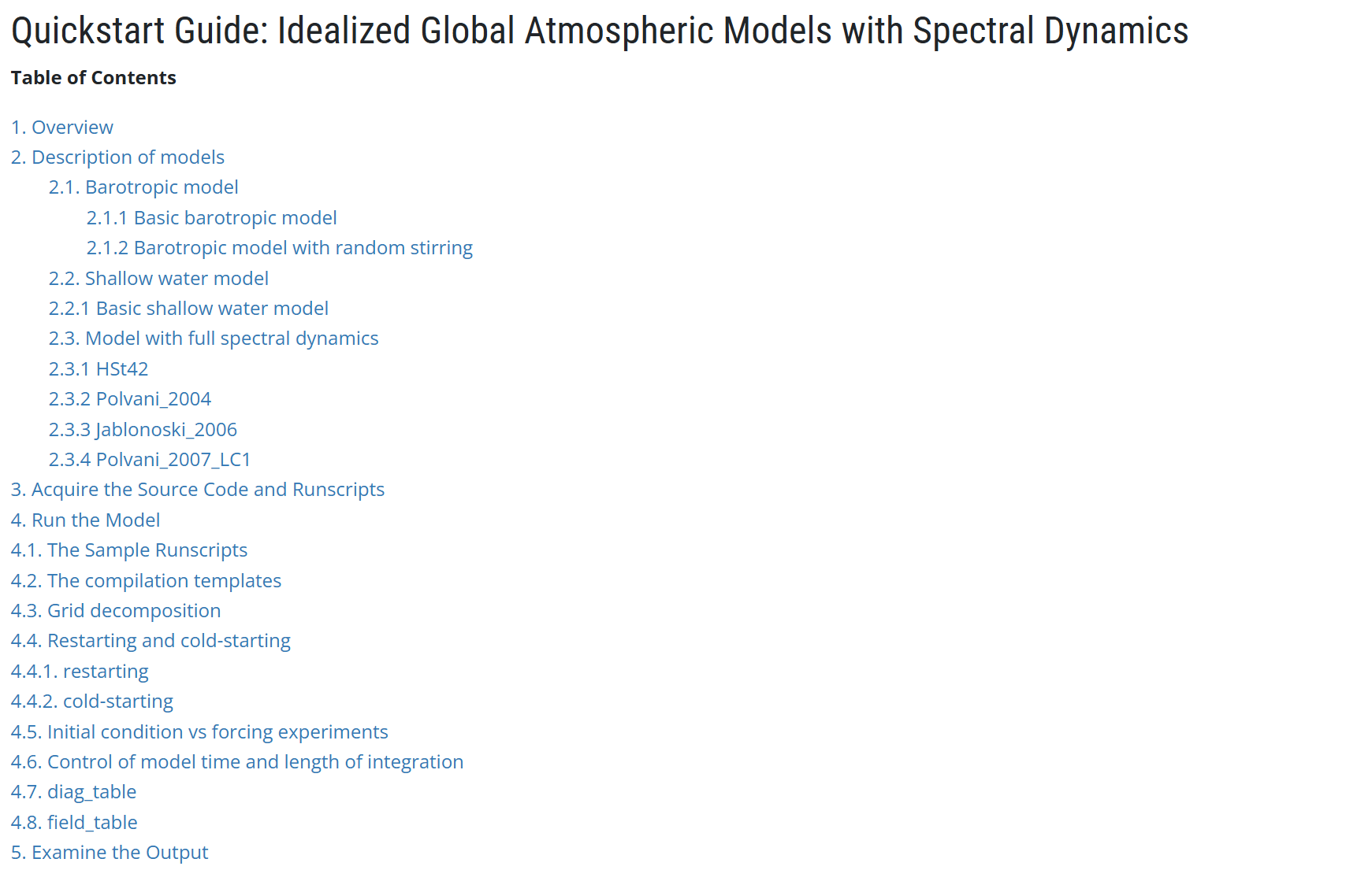 GFDL Dry spectral idealized model