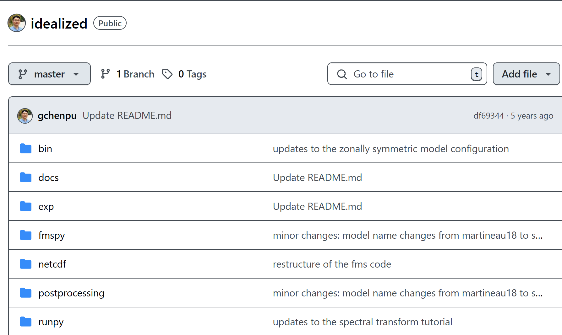 GFDL Dry model github