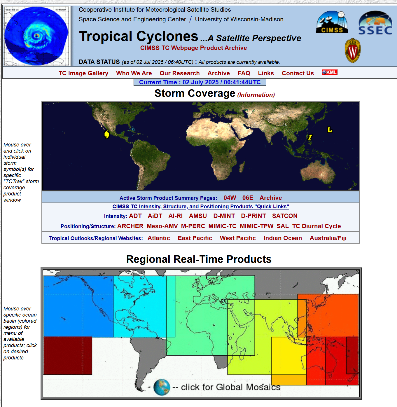 Indian Ocean Tropical Cyclones (CIMSS)