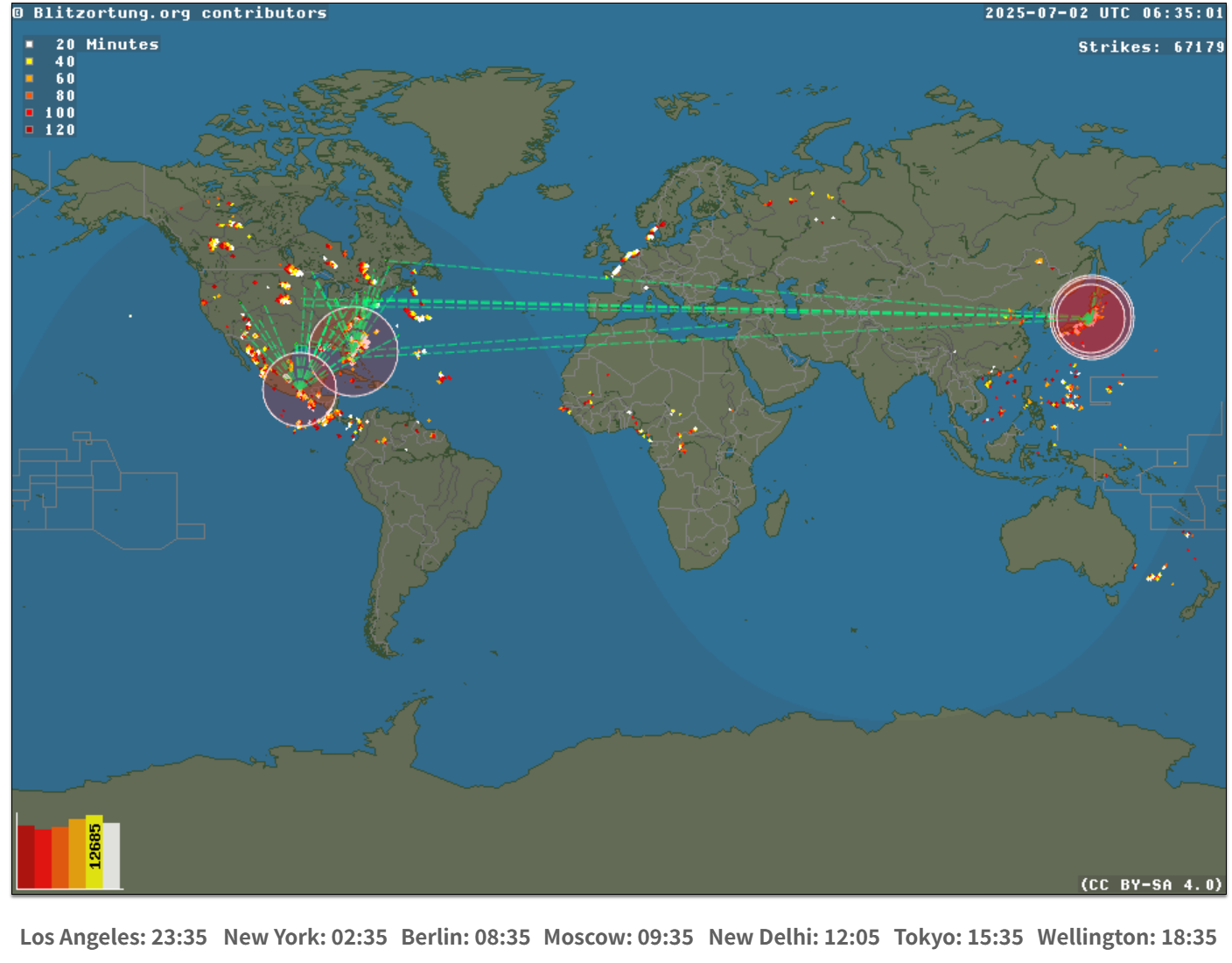Global Lightning Map